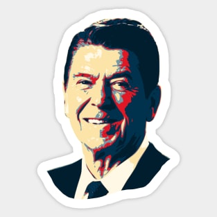 Ronald Reagan Smile Pop Art Sticker